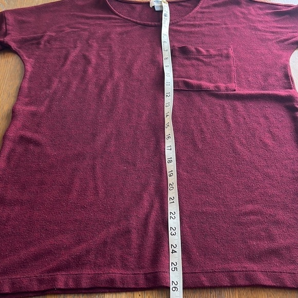 Old Navy pull over pocket long sleeves red wine color scoop neck size M - Picture 7 of 13
